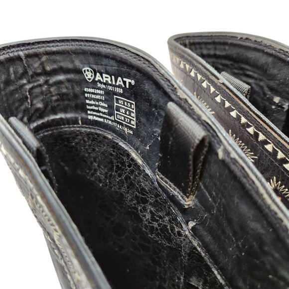 Ariat Womens Black Leather Western Knee High Boots #10011938 Size 6.5 - Picture 6 of 14